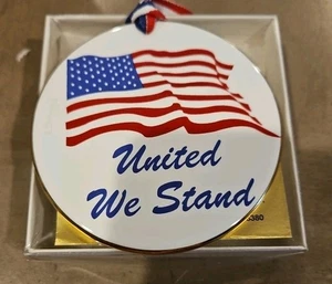 Ornament Patriotic United We Stand US Flag NEW Decorative Year-round - Picture 1 of 3