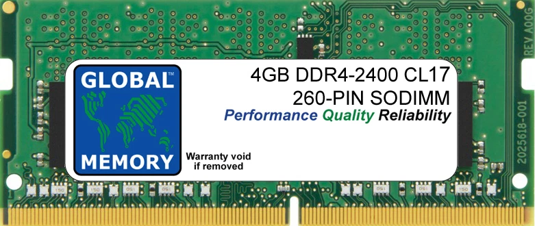 4GB DDR4 2400MHz PC4-19200 260-PIN Memoria Sodimm RAM Per Portatili/Computer - Immagine 1 di 1