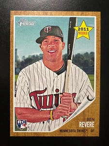 2011 Topps Heritage #451 Ben Revere SP RC Twins - Picture 1 of 2