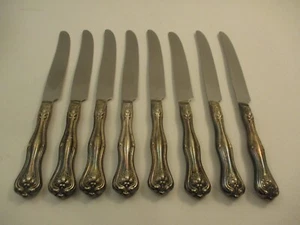 Lot 8 Williams 1880 Acorn Pattern Butter Knives Knife Oak Leaf Silverplate - Picture 1 of 7