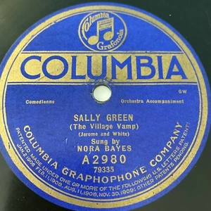 SALLY GREEN THE VILLAGE VAMP Nora Bayes 78 rpm COLUMBIA A2980 V+ 1920 - Picture 1 of 5