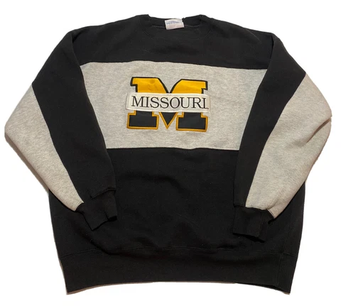 Vintage University of Missouri Tigers Mizzou Sweatshirt Mens Large 90s K1 Cover