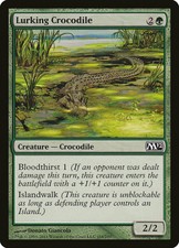 1x FOIL Lurking Crocodile M12 No184 MTG Magic 2012 English NM/UNPLAY C card x1
