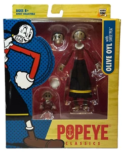 Boss Fight Studio Popeye Classics Serie 1 OLIVE OYL con personaggio SWEET PEA 6" - Foto 1 di 11