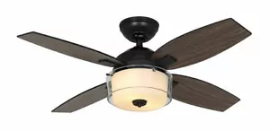 Hunter CENTRAL PARK Aged Steel Modern ceiling fan light wall control 107 cm 506 - Picture 1 of 6