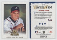 2002 Donruss Diamond Kings Sample Gold Chipper Jones #048 HOF