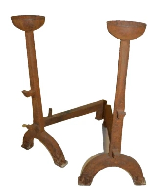 Paire de Chenêts / Landiers en fonte pour la Cheminée  - Photo 1/4