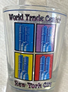 World Trade Center Shot Glass pre 9/11 Andy Warhol stile pop art - Foto 1 di 6