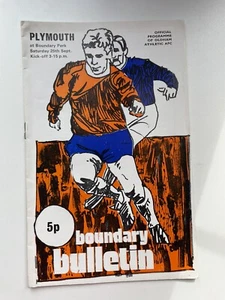 Oldham V Plymouth Matchday Programme 3rd Division 1971-72 - VGC - Picture 1 of 5
