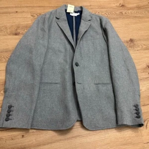 NWT LUCKY BRAND Gray Blazer Jacket Sport Coat Size 42R Cotton - Picture 1 of 12