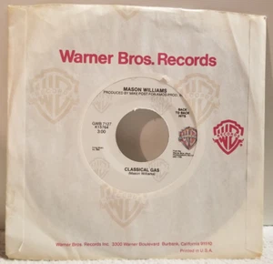 Mason Williams, Classical Gas / Baroque-a-Nova ~ Warner Bros. 45 - Picture 1 of 3