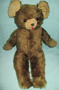 Schöner brauner Mohair Knickerbocker Teddybär Gelenkkopf nur 18 Zoll große Ohren - Bild 1 von 7