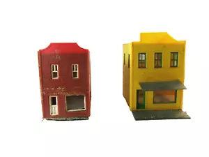 HO gauge Red Brick Store Front & Yellow Clapered Sided Store Front - Picture 1 of 11