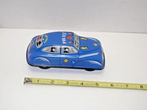 WORKS: Schylling Press Down Tin Police Car -No Box. - Picture 1 of 5