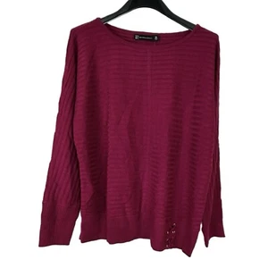 Maglione maglia donna New York & Company manica lunga magenta taglie forti XXL - Foto 1 di 7