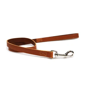 Dog Leather Lead | Ancol Quality UK Handsewn Bridle Leash Puppy Tan Black Red 1m - Picture 1 of 16