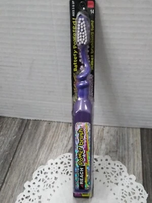 DE COLECCIÓN 1990 REACH PÚRPURA CEPILLO DE DIENTES A BATERÍA SUAVE #14 EDADES 3 EN ADELANTE - JAPÓN Foto 1 de 4