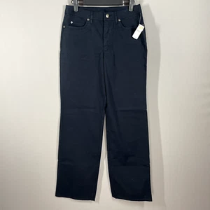 NEW Talbots Pants Womens 6 black chino straight leg - Picture 1 of 9