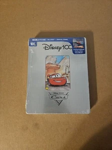 CARS 4K-UHD BLU-RAY STEELBOOK DISNEY 100 YEAR BEST BUY EXCLUSIVE - Picture 1 of 2