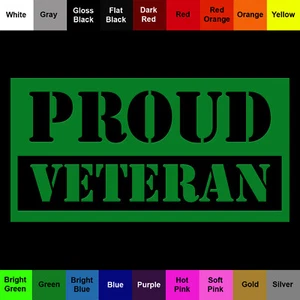 Proud Veteran Sticker - Served Member Decal - Picture 1 of 7