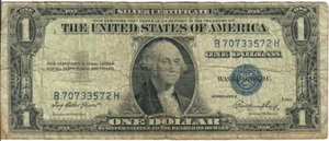 1935E 1$ Silver Certificate - Blue Seal, No Motto - IBP/GMH B70733572H - #13526 - Picture 1 of 2
