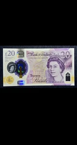Great Britain 20 Pounds banknote. England 20 Cir Single Bill. Queen Polymer Note - Picture 1 of 2
