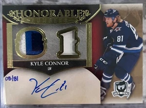 2018-19 UD The Cup Kyle Connor Honorable Numbers Game Used Patch Auto /81 - Picture 1 of 2
