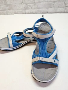 LL Bean Womens 11 Sandals Maine Boothbay 293476 Adjustable Strap On Blue Gray - Picture 1 of 5