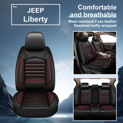 For Lincoln MKS 2009-2016 Car 5 Seat Covers Fuax Leather Front Rear Cushion Pad - Image 1 of 4