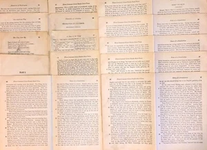 20 pc Antique 1910 Elson Grammar School Reader Book Pages Pack/Lot - Picture 1 of 4