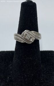 10K White Gold Diamond Ring - 3.19 Grams