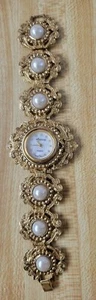 Reloj Windsor Damas Color Dorado Con Detalle Perla Adornado Batería NUEVA - Imagen 1 de 1