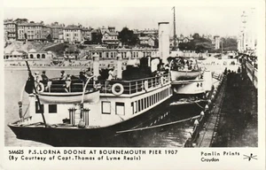 Raddampfer LORNA DOONE Bournemouth 1907 Pamlin Prints Repro Postkarte SM625 - Bild 1 von 1