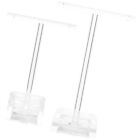  2 Pcs T Bar Jewelry Display T-shaped Earring Stand Headband