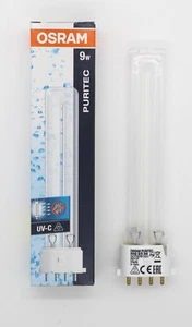 OSRAM PURITEC HNS S/E 9w Tube 4-pin 2G7 Compact UVC Germicidal lamp UV light - Picture 1 of 3