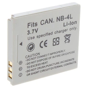 Battery pack NB-4L for Canon Ixus 40 50 60 65 IXUS 55 i ZOOM UK Digital Camera - Picture 1 of 2