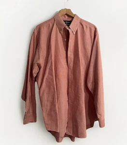 Ralph Lauren 17.5/36 Button Up Shirt Yarmouth Cotton Mens MSRP $130 - Picture 1 of 4