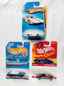 Hot Wheels 65 Mustang Convertible blau #455, Classic rot, 62 Ford Mustang Concept - Bild 1 von 3