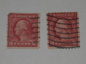 Karmin - zwei (2) George Washington 2 Cent Briefmarken USA Postage - Spulenausgabe - Bild 1 von 2