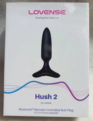 Lovense Hush 2 plugue vibratório tamanho XS (1 polegada de diâmetro) controle remoto - Imagem 1 de 3