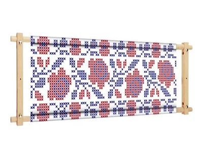 33 X 12 Inch Scroll Frame for Cross Stitch Needlepoint Embroidery Scroll Wood Ne - Image 1 of 3