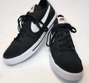 Mens Size 8.5 Court Legacy Canvas Black Casual Sneakers - Bild 1 von 9