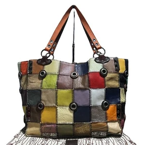 JAMIN PUECH Onu Tote Bag All-Over Pattern Multicolor Leather - Picture 1 of 8
