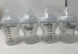 Tommee Tippee Closer to Nature Baby Bottles 9oz Lot Of 4 - Picture 1 of 4