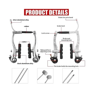 Juego completo de frenos de bicicleta, kit de palanca de cables de pinzas interiores y exteriores ʌ } - Imagen 1 de 7