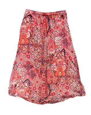 Maxi Falda Rosa Colección NY Talla Grande Modesta Boho Pull On Fluida Foto 1 de 4