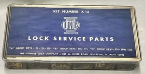 Kit de piezas de servicio de cerradura de colección Illinois X-13 herramientas de cerrajería llaves de latón clavijas - Imagen 1 de 4