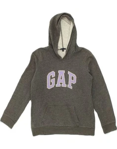 Sudadera con capucha gráfica GAP para mujer Reino Unido 14 gris medio algodón VR03 - Imagen 1 de 3