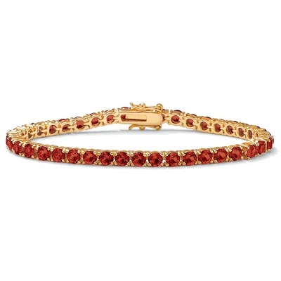 Birthstone Tennis Bracelet in Gold-Plated - Image 1 of 4