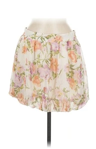 Anthropologie Bubble Lines Chiffon weiß Blumen Minirock Größe Medium Neu mit Etikett - Bild 1 von 6